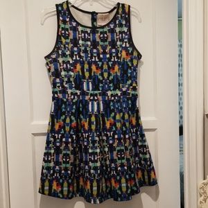 Skater dress with back cutout